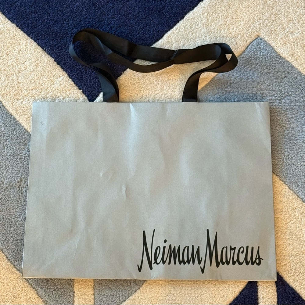 Neiman Marcus Gray Classic Large Tote Shopping Bag